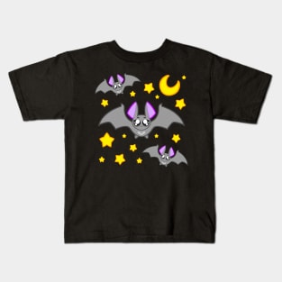 Kreepy Kawaii BATS - BLACK Kids T-Shirt